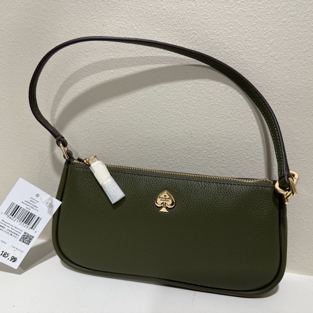 Kate Spade Green Shoulder Bag with Gold Accents
